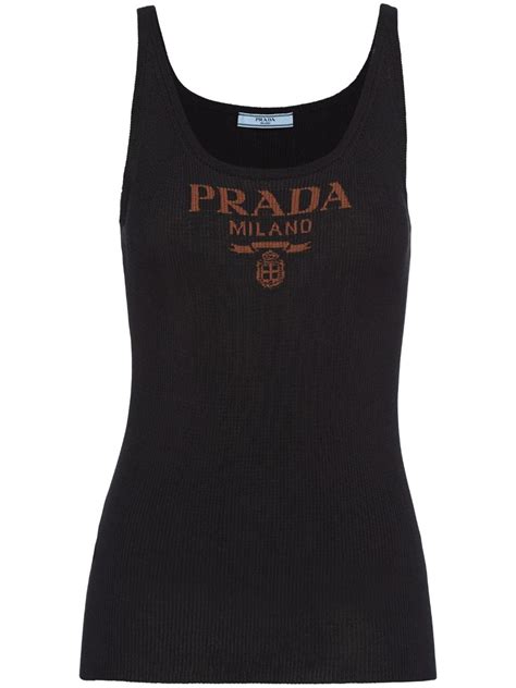 prada logo tank|prada vest.